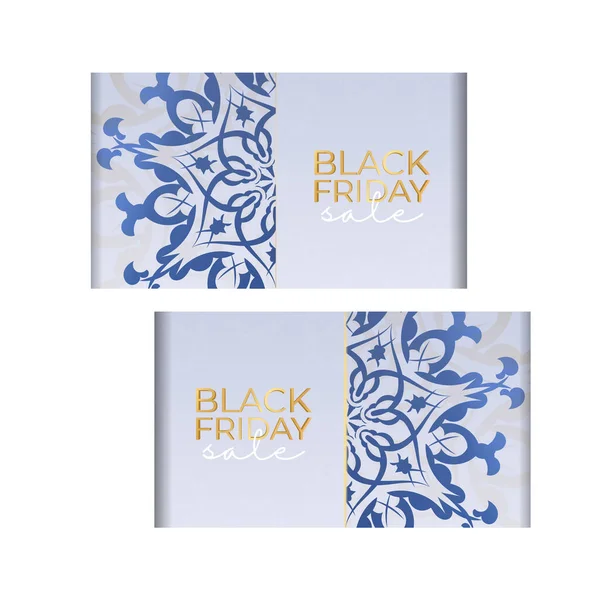 Kara Cuma için klasik desenli bej renkli tatil reklamları