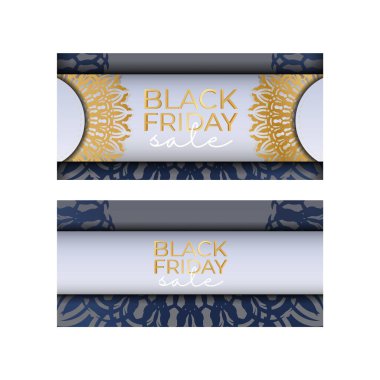 Kara Cuma Poster Şablonu Bej Renk Lüks Süslemesi