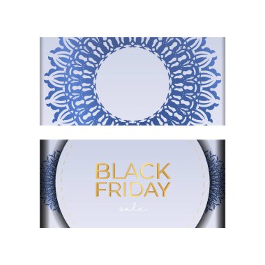 Bej Siyah Cuma İndirimli Vintage Süslemeli Poster Şablonu