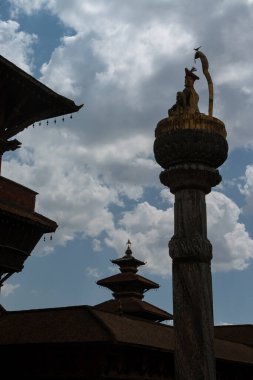 Patan Durbar Meydanı, Patan, Nepal, Dünya Mirası Alanı açık ve güneşli bir günde UNESCO aracılığıyla ilan edildi