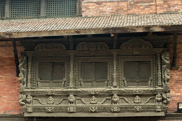 Gravure Sur Fenêtre Place Patan Durbar Patan Népal Des Sites — Photo