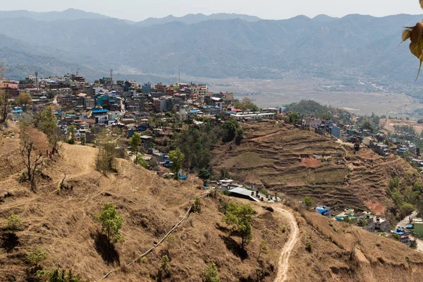 Vista Panorâmica Paisagem Tansen Madi Phat Palpa Colina Shreenagar Tansen — Fotografia de Stock