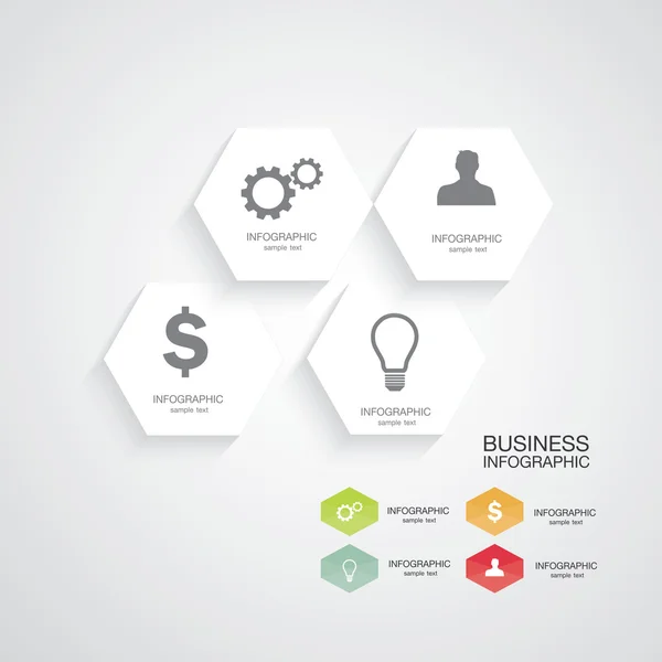 Modello di infografica aziendale. illustrazione vettoriale. — Vettoriale Stock