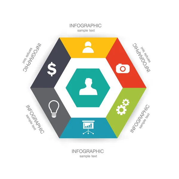Geschäftsinformationsgrafik-Vorlage. Vektorillustration. — Stockvektor