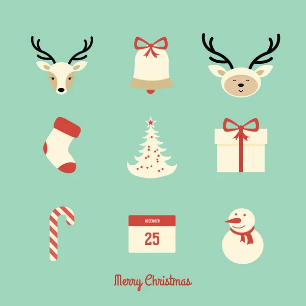 Christmas icons — Stock Vector