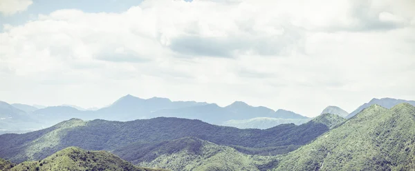 Hong Kong Countryside landscape panorama in vintage tone