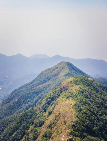 Ścieżka Górska Krajobraz Wiejski Jesień Nikt Wyspa Lantau Hongkong Czas — Zdjęcie stockowe