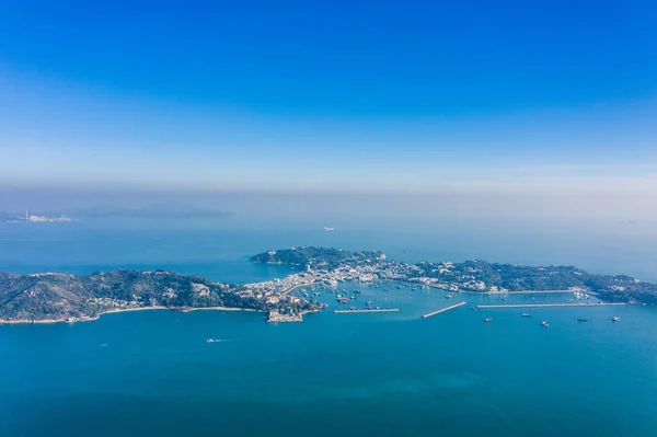 Flygfoto Över Cheung Chau Berömd Semester Läge Yttre Hongkong Dagtid — Stockfoto