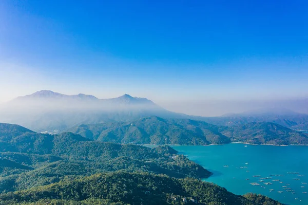 Misty Mountain Landscape Sai Kung Country Park High Island Reservoir — Stock Photo, Image