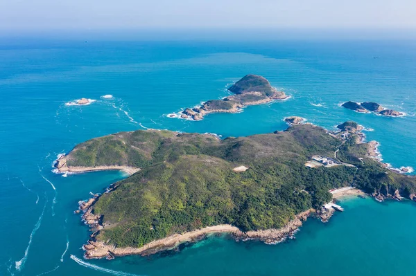 Outter Increíble Vista Panorámica Aérea Sai Kung Famosa Ubicación Vacaciones — Foto de Stock