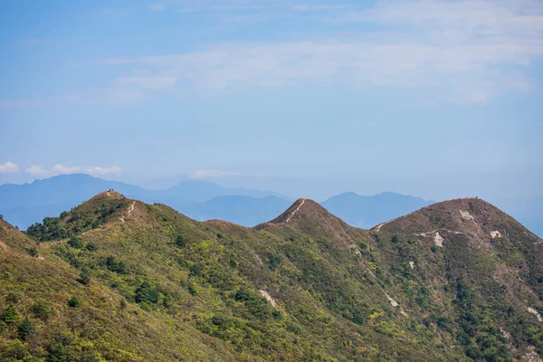 Wide Shot Hikers Walking Footpath Mountain East Sai Kung Famous — Stock Photo, Image