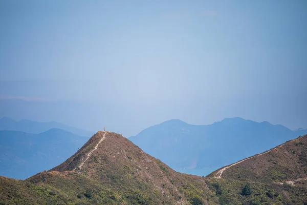 Gran Cantidad Excursionistas Caminando Largo Del Sendero Montaña Este Sai — Foto de Stock
