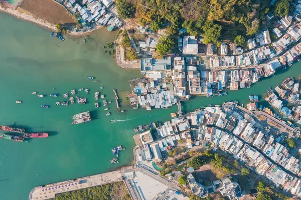 Increíble Vista Aérea Del Famoso Destino Turístico Tai Isla Lantau — Foto de Stock