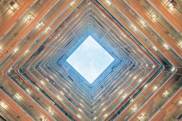Hong Kong Daki Kamu Konutlarının Soyut Görüşü Geometrik Mimari Dış — Stok fotoğraf