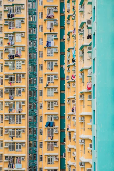 Public Real Estate Kowloon Hong Kong Crowded Houses Old Poor — Stock Photo, Image