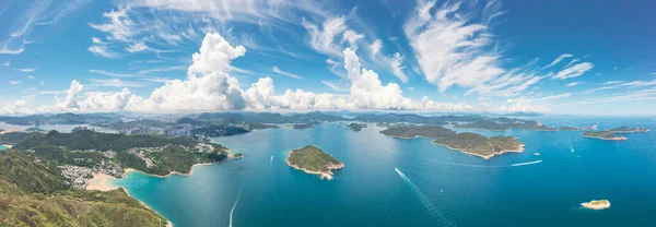 Hermosa Vista Aérea Del Mar Cerca Sai Kung Clearwater Bay —  Fotos de Stock