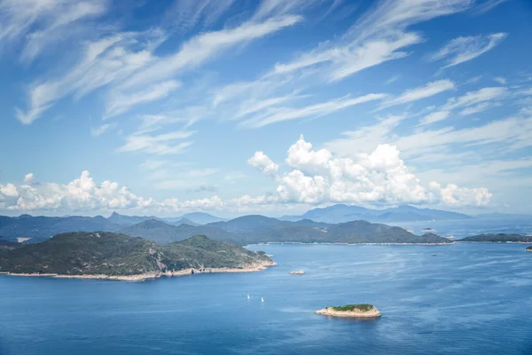 Beautiful Aerial View Sea Sai Kung Clearwater Bay Hong Kong — Stock Photo, Image