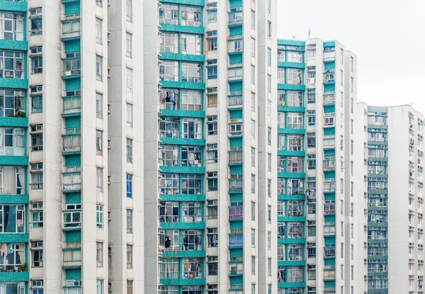 Angolo astratto di Hong Kong alloggiamento, Asia — Foto Stock