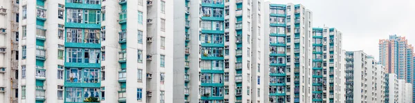 Angolo astratto di Hong Kong alloggio in panorama, Asia — Foto Stock