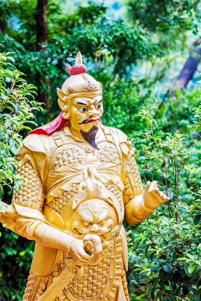 God statue in Hong Kong Buddhism Temple — Stock Photo, Image