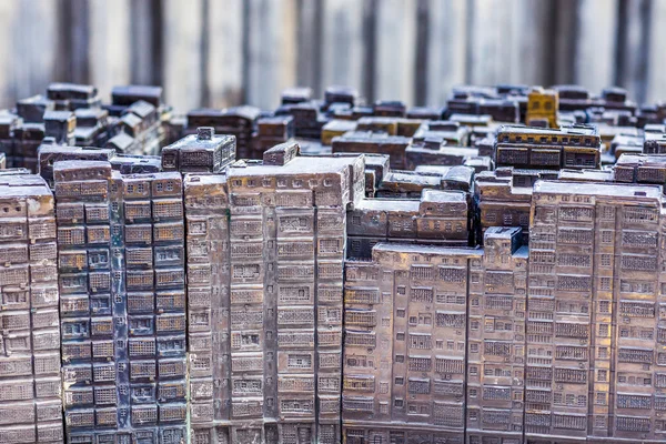 Metal model of Hong Kong old buildings — Stock Photo, Image