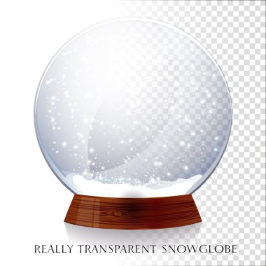 Transparent Christmas magic snowglobe
