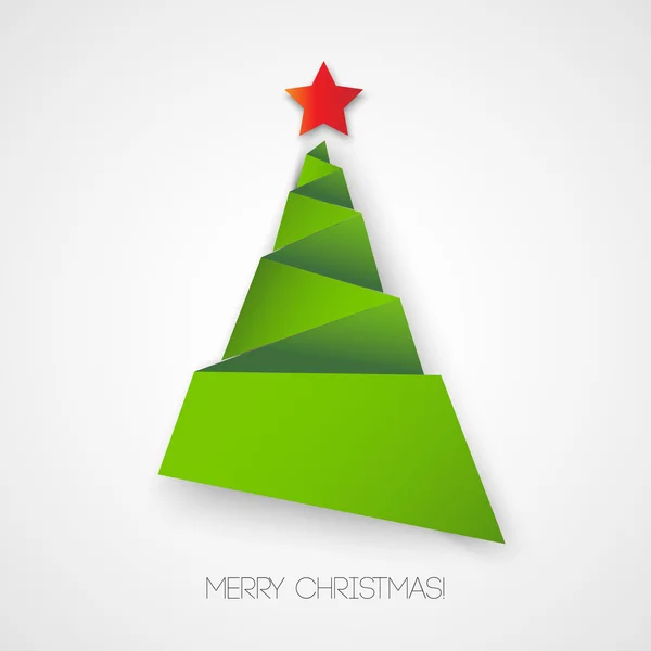 Noel kağıt ağaç — Stok Vektör
