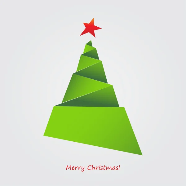 Noel kağıt ağaç — Stok Vektör