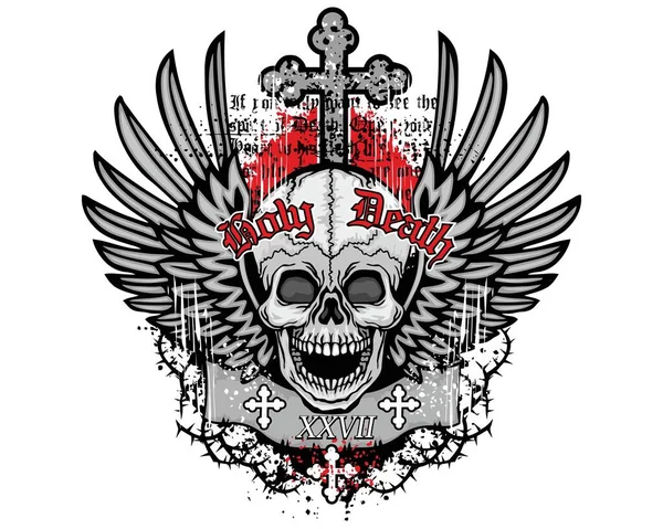 Evil Coat Arms Evil Vector File Fully Editable — 스톡 벡터