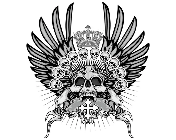 Lebka Hlavy Vektor Design Skull Logo Design Ideas Skull Shirt — Stockový vektor