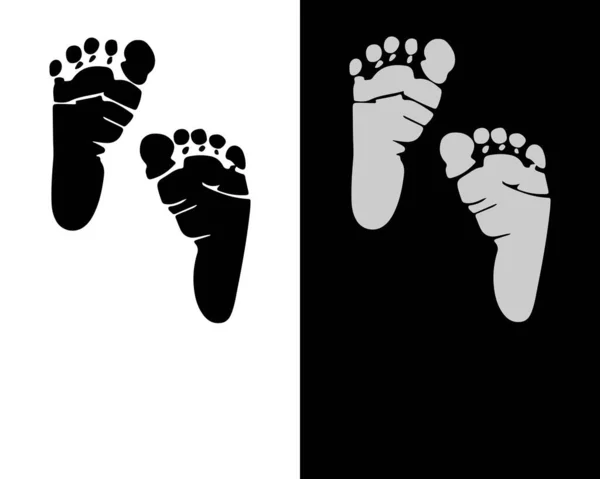 Baby Footprint Instant Download Vector File Szerkeszthető Fájl Bármilyen Változtatás — Stock Vector