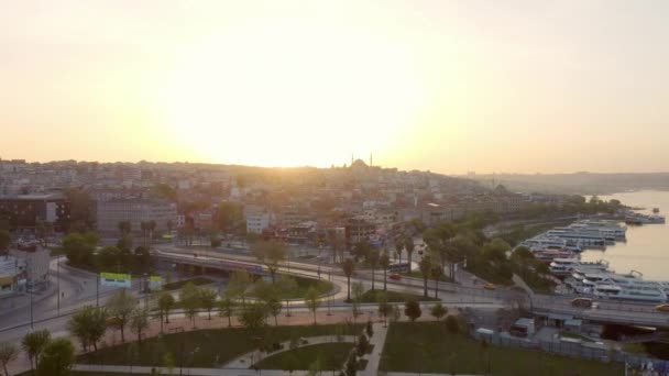 Туреччина Стамбул Політ Дроном Над Містом Мечеть Будинки Стамбул — стокове відео