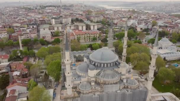 Turquie Vol Istanbul Avec Drone Dessus Ville Mosquée Maisons Monuments — Video