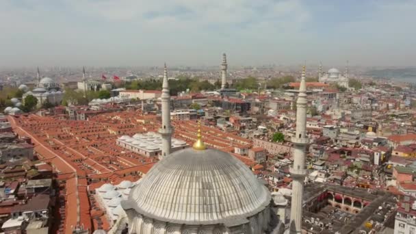 Turquie Vol Istanbul Avec Drone Dessus Ville Mosquée Maisons Monuments — Video