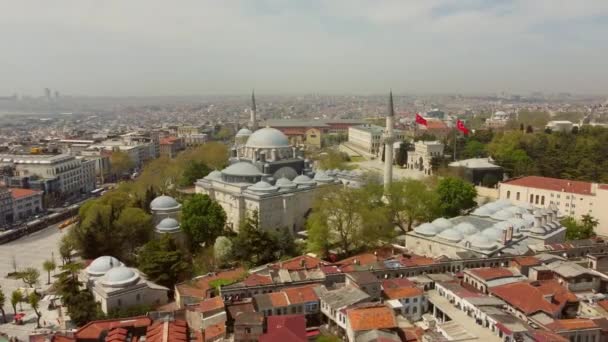 Turquie Vol Istanbul Avec Drone Dessus Ville Mosquée Maisons Monuments — Video