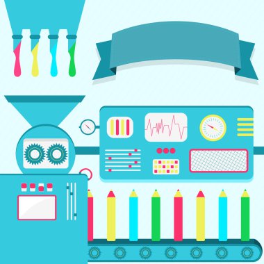 Renkli kalemler üretim