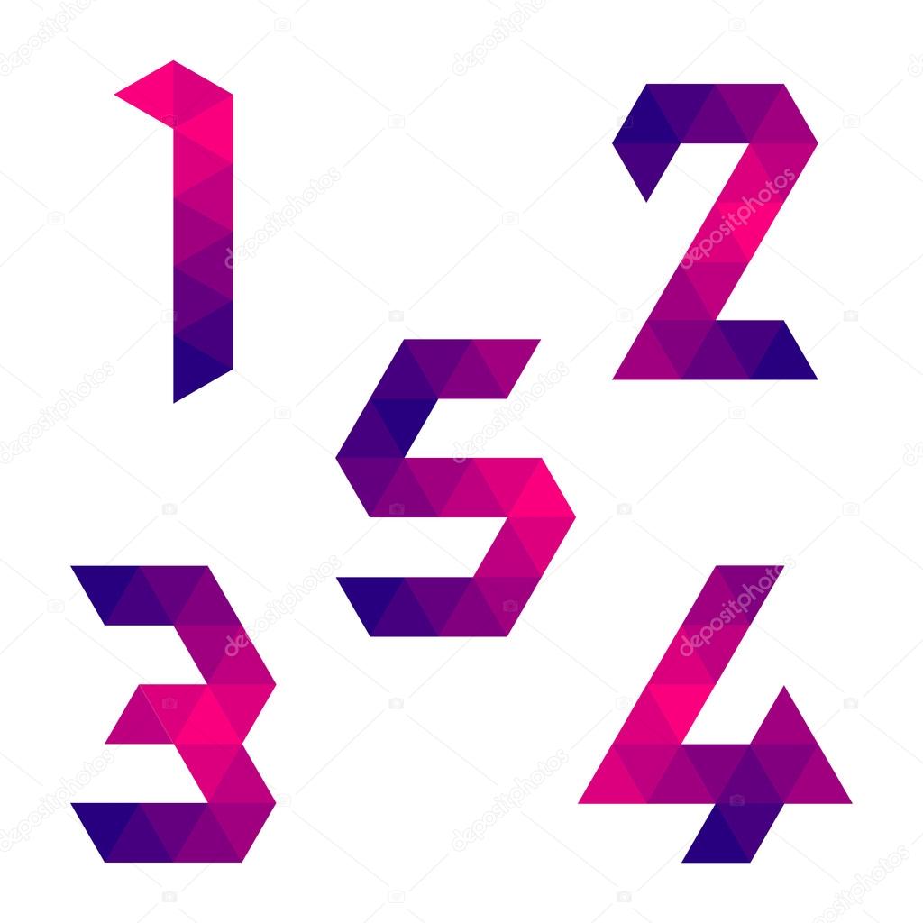 Series Of Geometric Numbers 1 2 3 4 5 Vector Image By C Drical Vector Stock