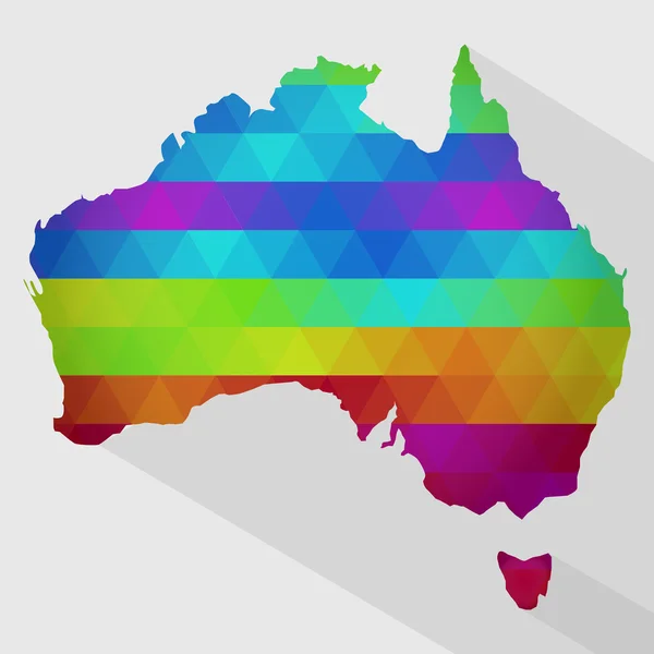 Mapa de Australia colorida — Archivo Imágenes Vectoriales