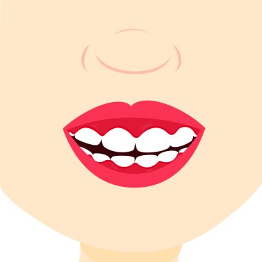 Smile with gingivitis clipart