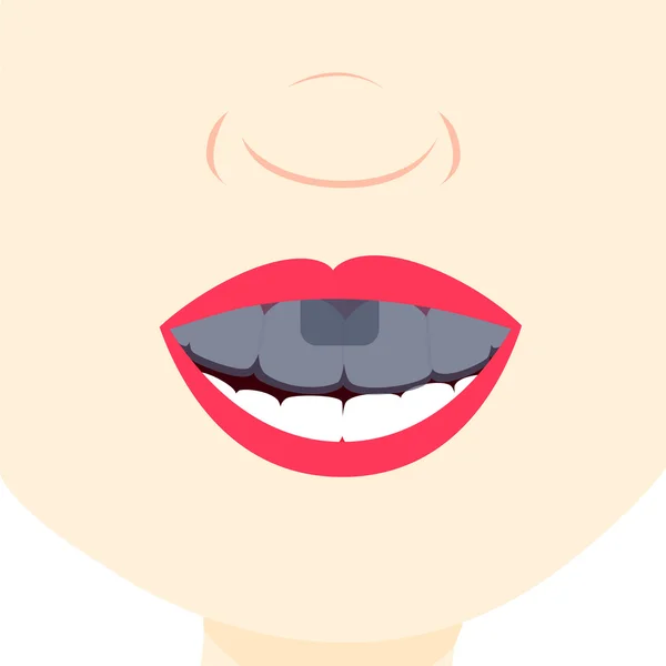 Uso de bandeja dental — Vector de stock