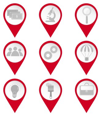 iş ve eğitim PIN simgeleri göster