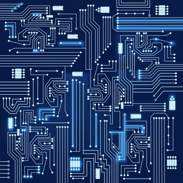 Elektronische schakeling Achtergrond — Stockvector