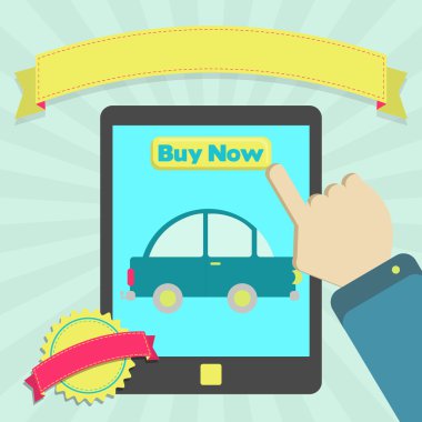 tablet ile online bir araba satın almak