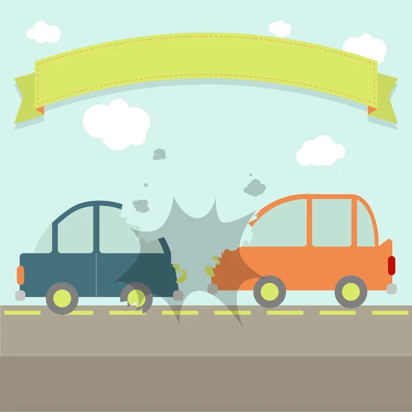Accidente de coche — Vector de stock