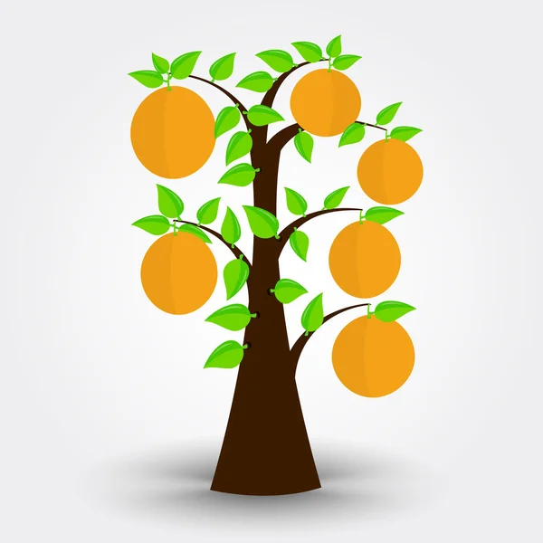 Pomarańczowe drzewa — Wektor stockowy