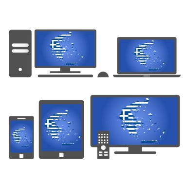 Elektronik cihazlar ile Yunanistan Haritası