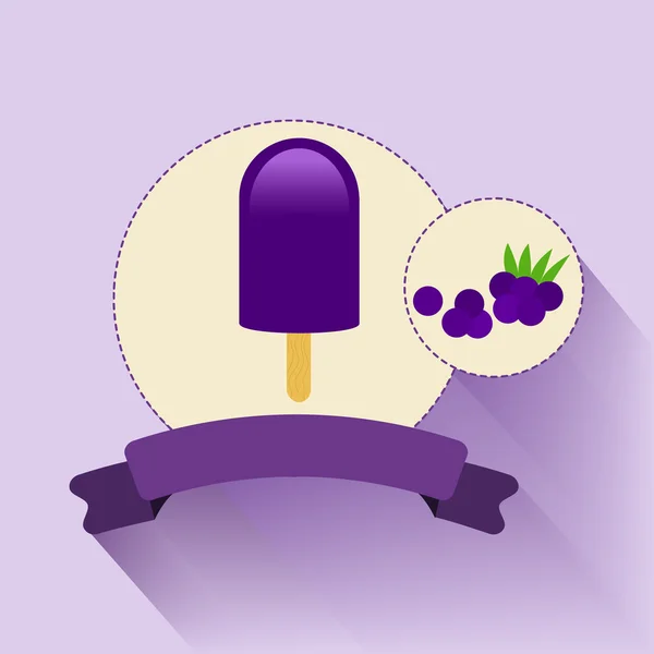 Popsicle brasileño acai — Vector de stock