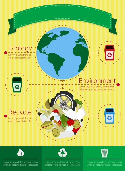 Recyclage infographique — Image vectorielle