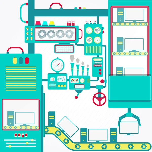 Industria de la informática — Vector de stock