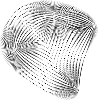 Yumuşak ağ kıvrımlarından oluşan akış şekli organik bir kütle yapısı oluşturuyor..